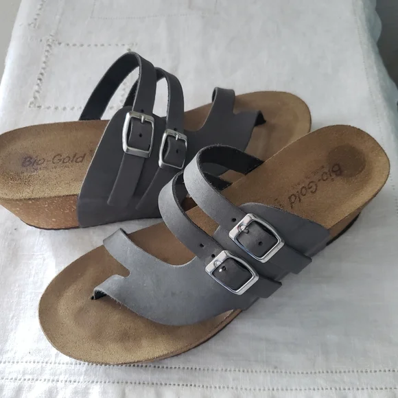 BioGold Wedge Sandals Size 8 - Picture 11 of 17